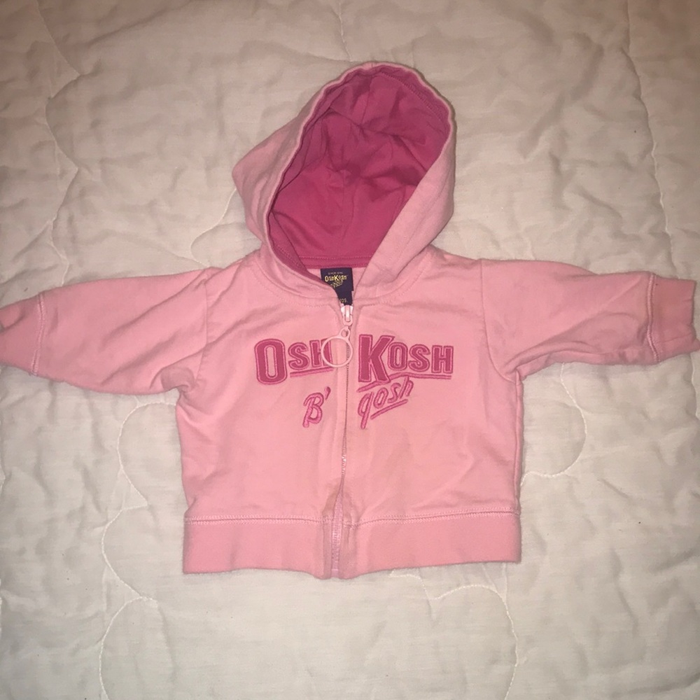 Baby girls Oshkosh hooded sweater with zipper